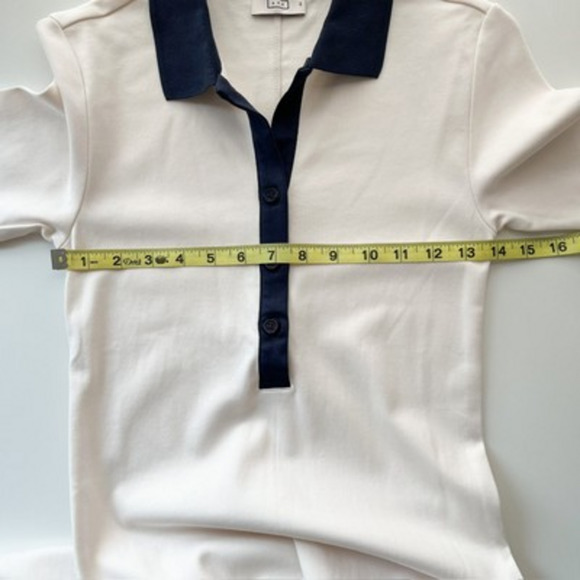 NEW AYR The Scout Seashell Midi Dress XS Collared Coastal Quiet Luxury Nautical - Picture 12 of 14